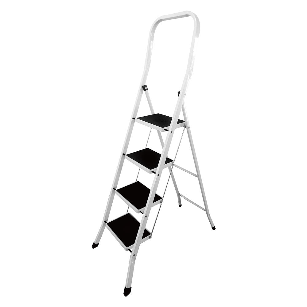 TRITTHOCKER MIT HOHEM HANDLAUF 'BASIK-TALL' 4 Stufen - geöffnet cm 87,5 x 49,5 x H.155,2