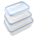 BOÎTE RECTANGULAIRE EN PLASTIQUE SET « SUPERLOCK » kit 3 pièces - 0,24 / 0,5 / 1,0 L