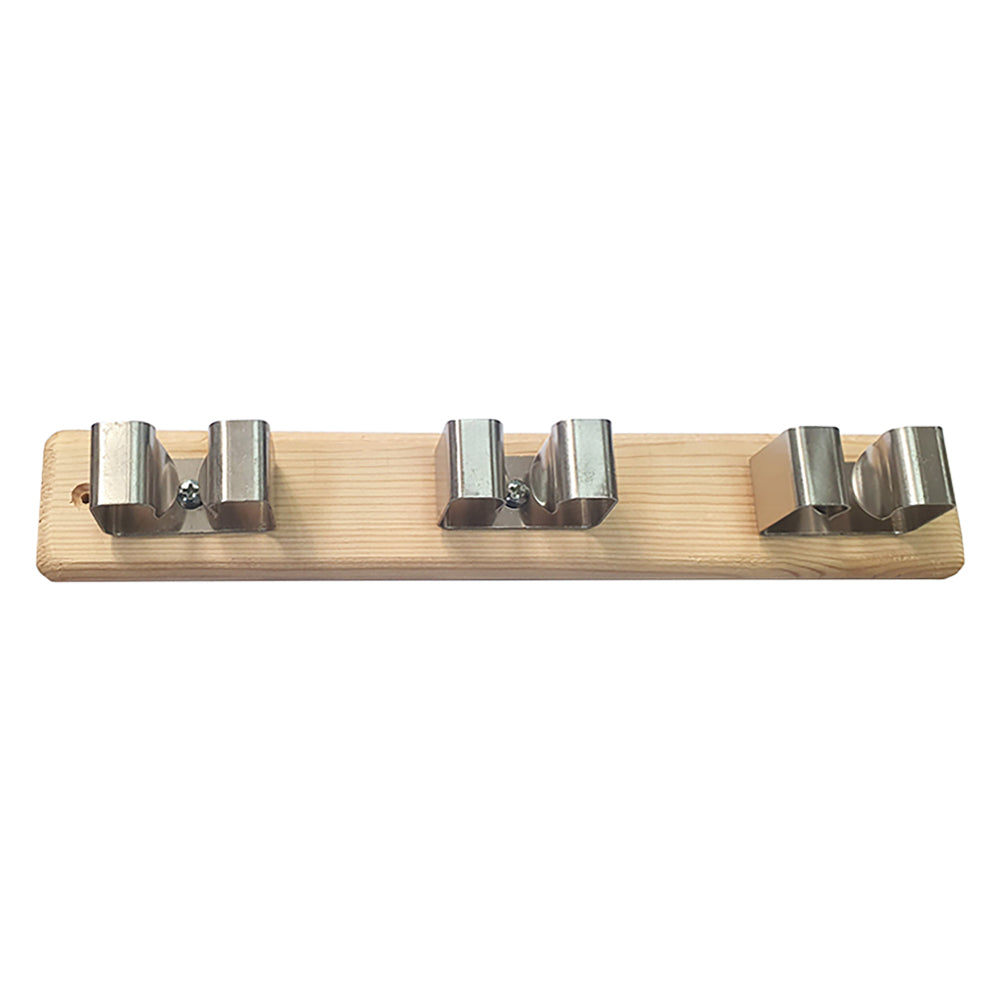 BARRE PORTE-TORCHONS SUPPORT BOIS 3 places