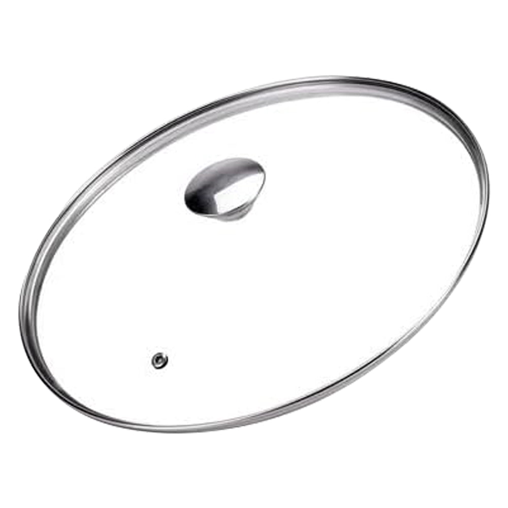 COPERCHIO VETRO E ACCIAIO ‘ALLEGRO INOX’ Ø cm. 22