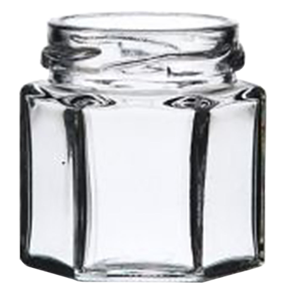 VASO VETRO 'BOCCACCIO' PER ALIMENTI TIPO 'ESAGONALE 45 ml - imbocc. Ø 43 mm