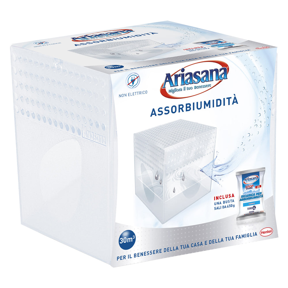 ABSORBEUR D'HUMIDITÉ EN KIT « ARIASANA » kit 1 bac + 1 recharge 450 g