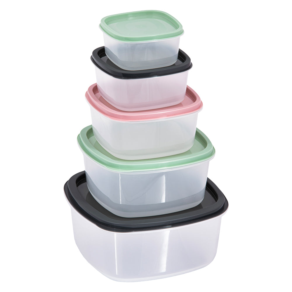 BOÎTE ALIMENTAIRE CARRÉE « KEEPER » lot de 5