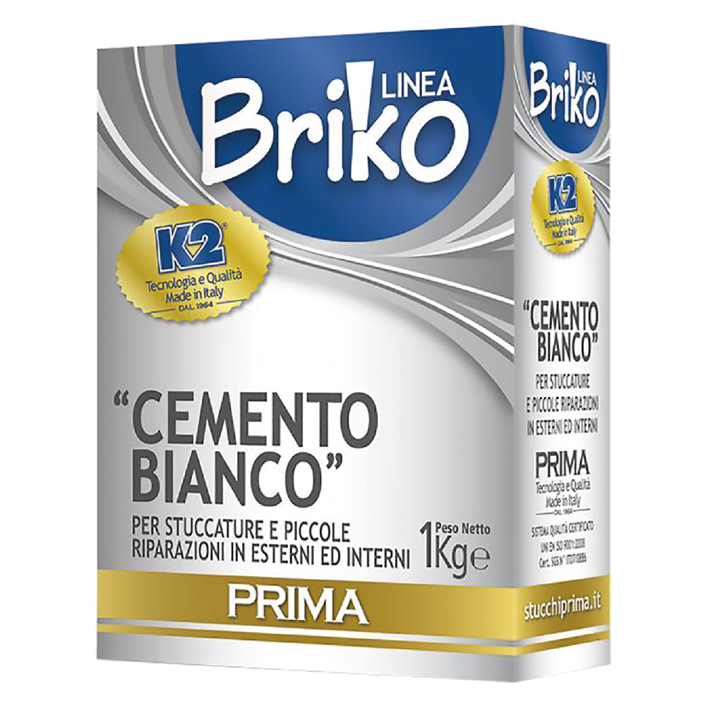 WEISSZEMENTPULVER 'BRIKO K2' 1 kg - Karton