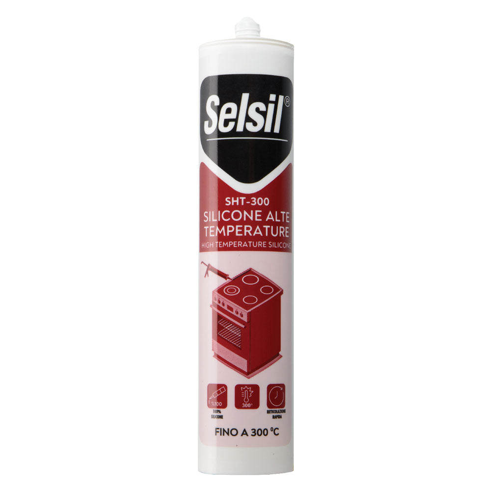 SILICONE ACÉTIQUE HAUTE TEMPÉRATURE « SNH » rouge 310 ml - (ral 3024)