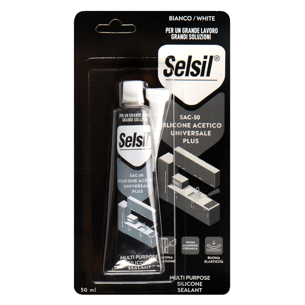 SILICONE ACÉTIQUE UNIVERSEL 'SAC 100' transparent 50 ml - tube