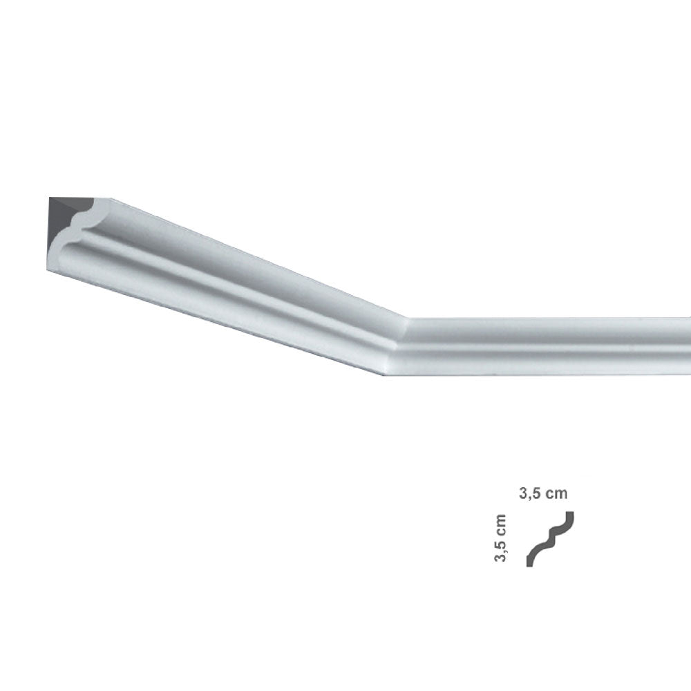 DEKORATIVE DECKENLEISTE Modell I836 – 35 x 35 mm x 2 m