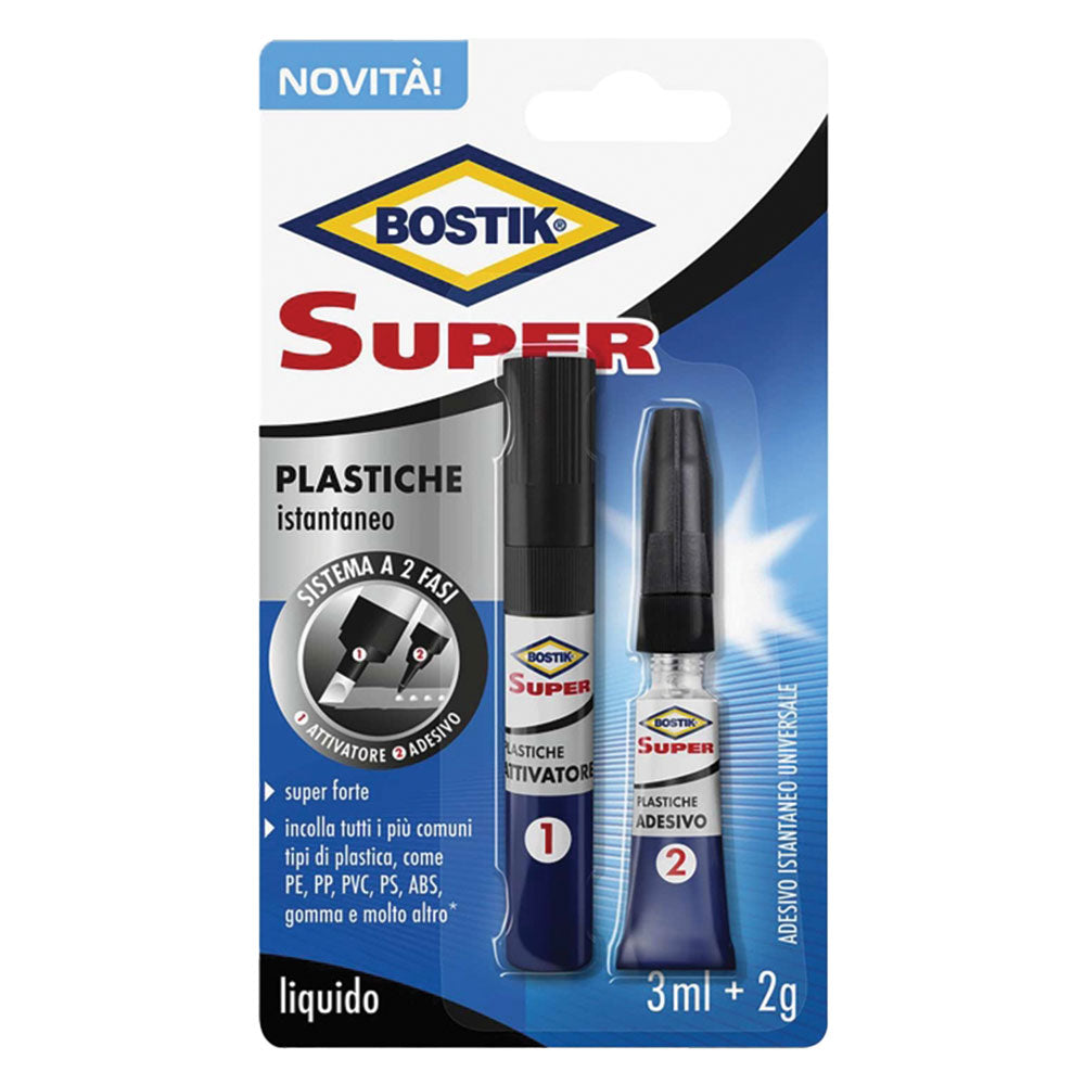 COLLE INSTANTANÉE « SUPER PLASTIQUES » 2 g + activateur 3 ml