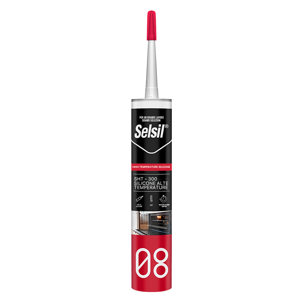 SILICONE ACÉTIQUE HAUTE TEMPÉRATURE « SNH » noir 300 ml - (ral 9005)