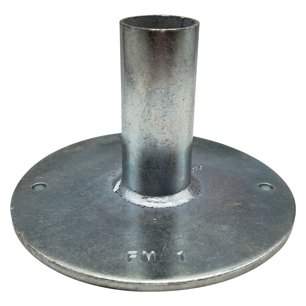 PLATINE FIXE POUR TUBE D'ÉCHAFAUDAGE ø base 16 cm