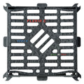 GRILLE EN FONTE 'PLUVIA C' 60 x 60 - 32 Kg
