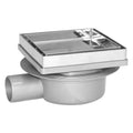 SIPHON TELESCOPIQUE PORTE-CARREAUX 13 x 13 x H. 7,6 - 8,1 cm - raccord Ø 40 mm