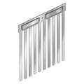 BARRIERA ANTIVOLATILI CORTA PER PANNELLI SOLARI 'BF140' altezza lamelle 200 mm