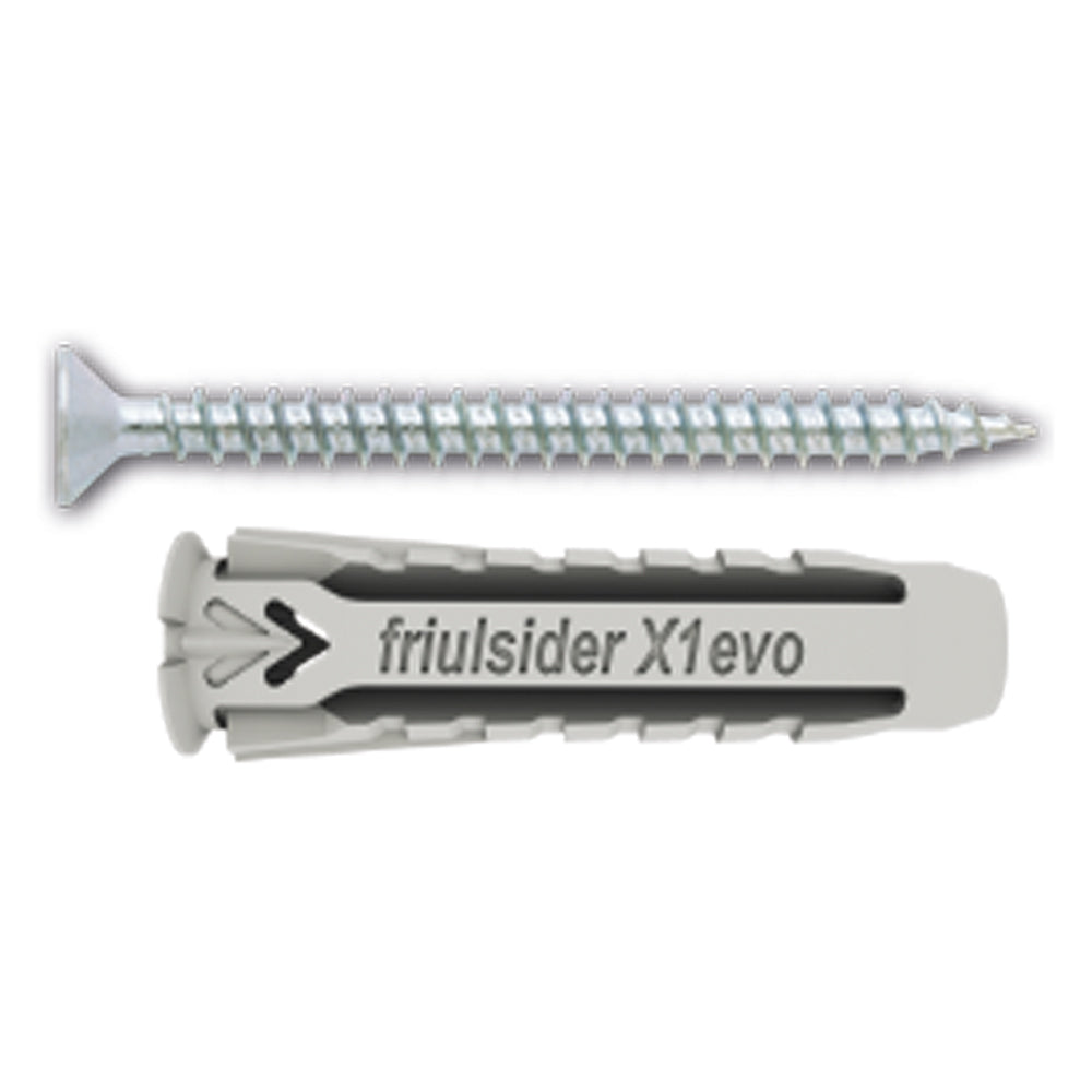 CHEVALLE NYLON 'X1 EVO' AVEC VIS FAGLOMÉRÉ mm 5 x 25 - vis 4 x 30