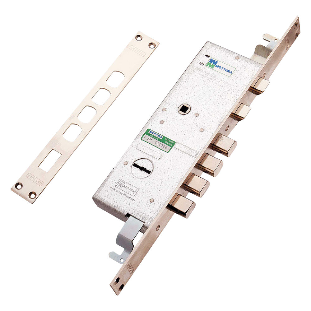 SERRURE ÉLECTRIQUE À ENCASTRER TRIPLE POUR PORTES BLINDÉES ART. 72.14ELE ET 47 - boîtier mm 234 x 78
