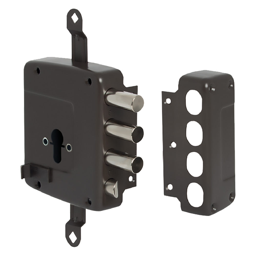 SERRURE À APPLIQUER TRIPLE POUR BOIS ART. 561 ET 60 Gche