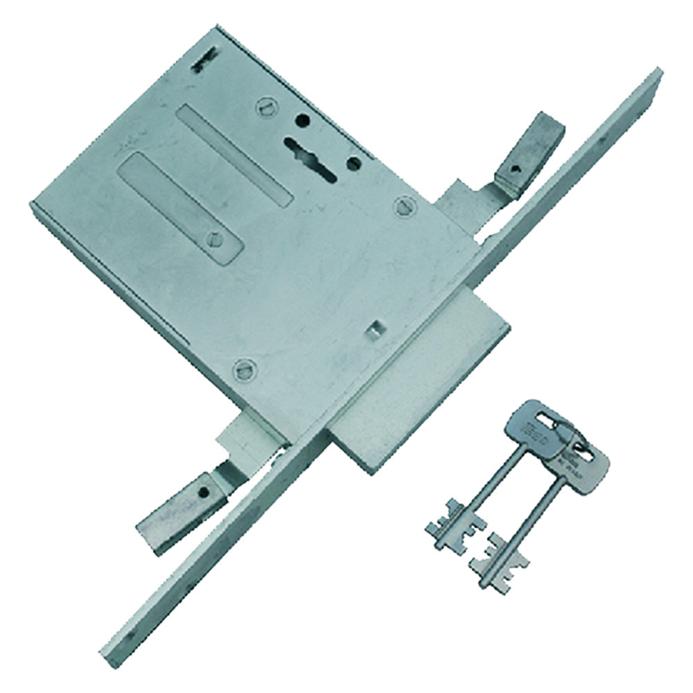 SERRURE À GORGES À ENCASTRER POUR BÂTONNETTE ART. 663 ET 70 - boîtier mm 123 x 82