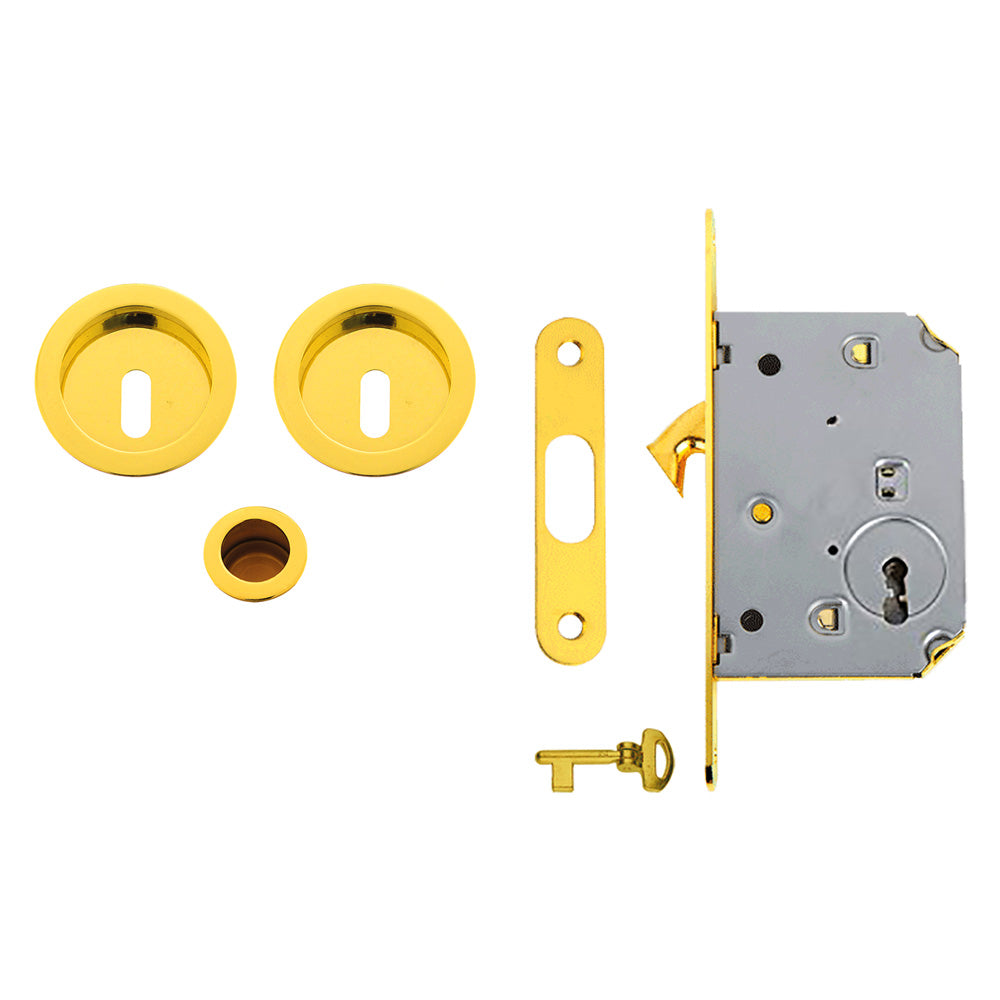 KIT POUR PORTES COULISSANTES finition or brillant
