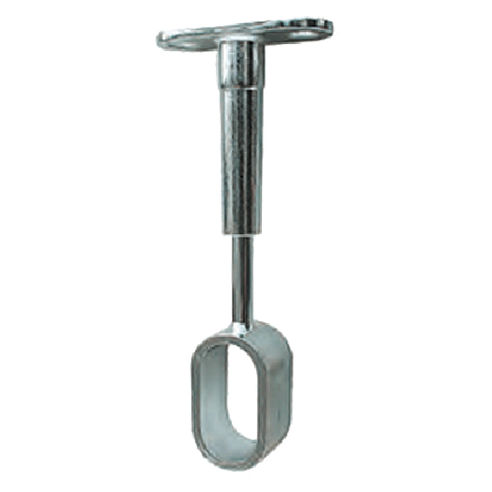SUPPORT CENTRAL POUR TUBE OVALE 15 x 30 mm - finition chromée