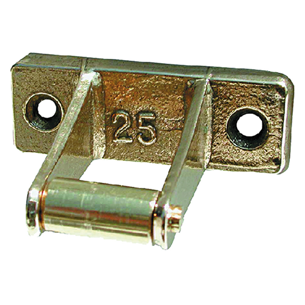 Ferrure en laiton pour tringles de crémone 25 mm laiton bronzé