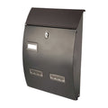 Briefkasten mit Zeitungsfach '708B' 27 x 12 x H 40 cm - braun