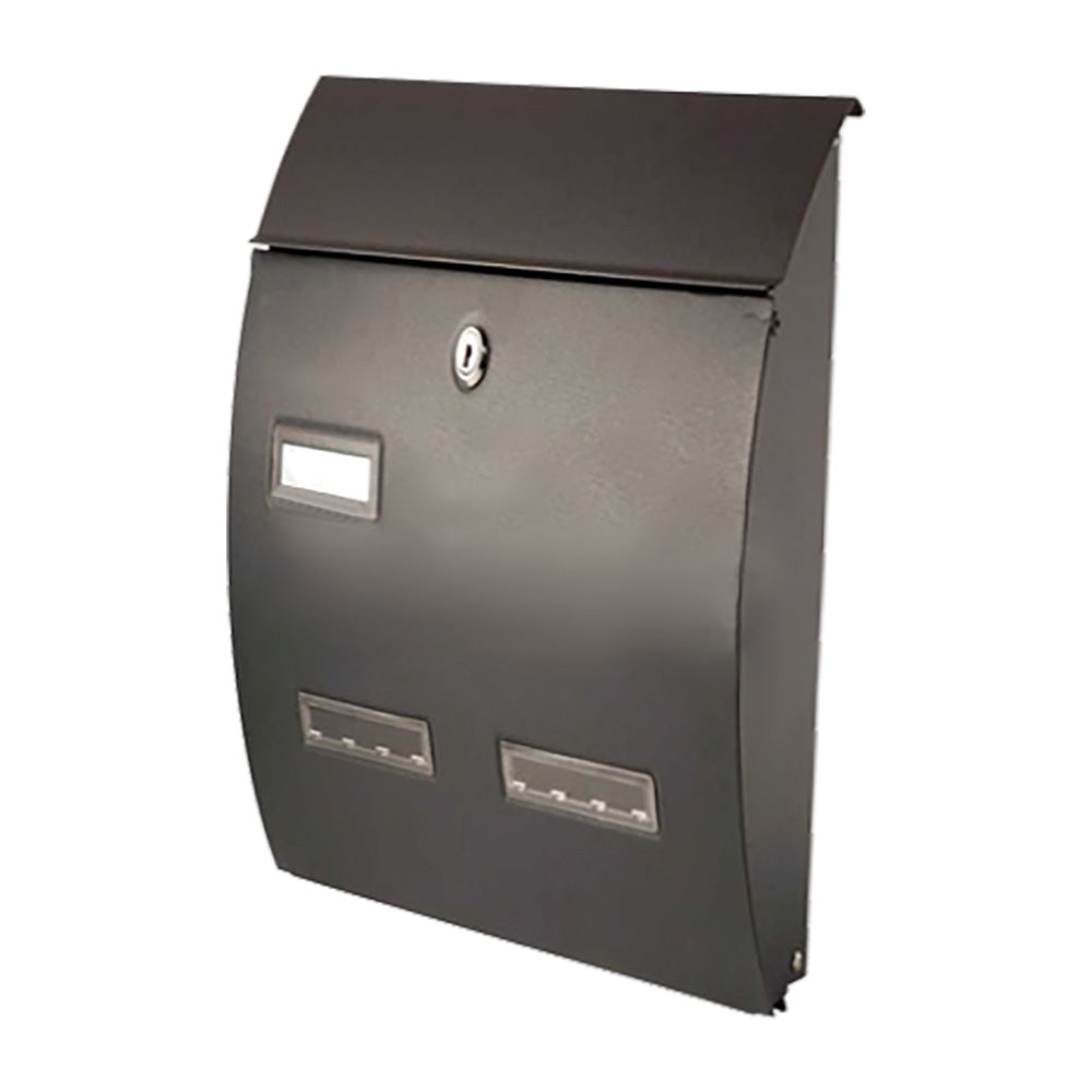 Briefkasten mit Zeitungsfach '708B' 27 x 12 x H 40 cm - braun