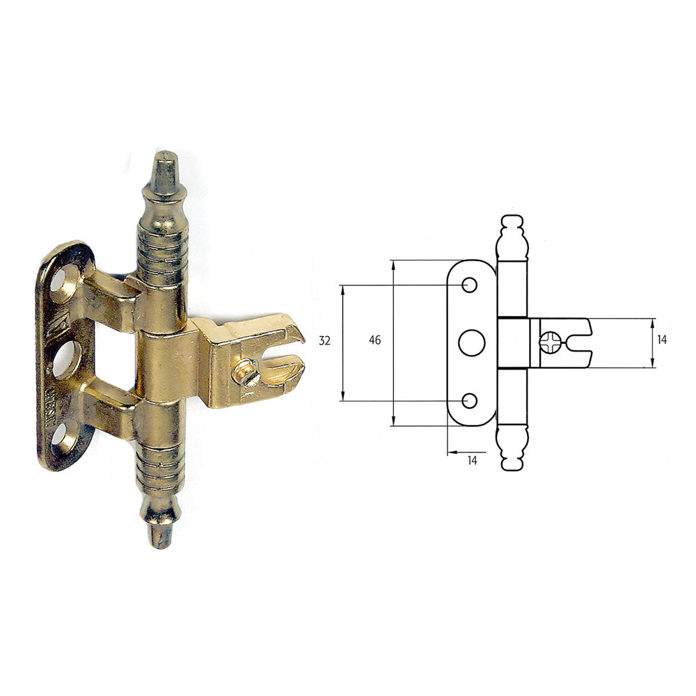 CHARNIÈRE DE MEUBLE 'A0113' bronzée