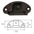 PLATINE POUR CHARNIÈRES MOBILES « A0069 » bronzée