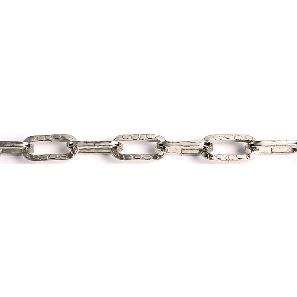 CATENA ORNAMENTALE PRETAGLIATA MARTELLATA QUADRATA 2,5 mt - ottonata