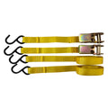 NASTRO DI ANCORAGGIO AD UNCINO mt. 4,5 x mm 25 - port.350 kg - pz.2 / con cricchetto