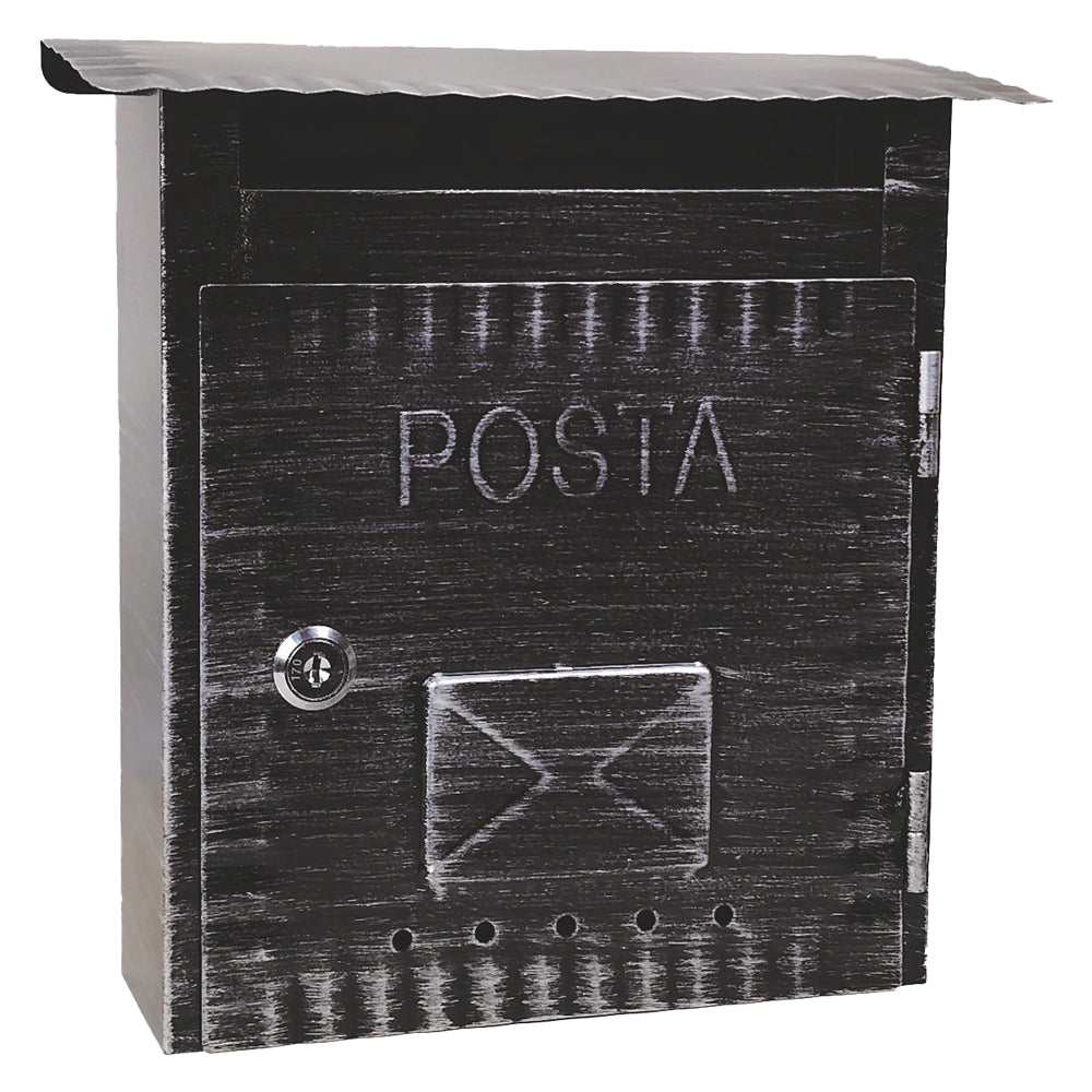 BRIEFKASTEN 'IBISCO' 26x9,7x H 29 cm - Antiksilber