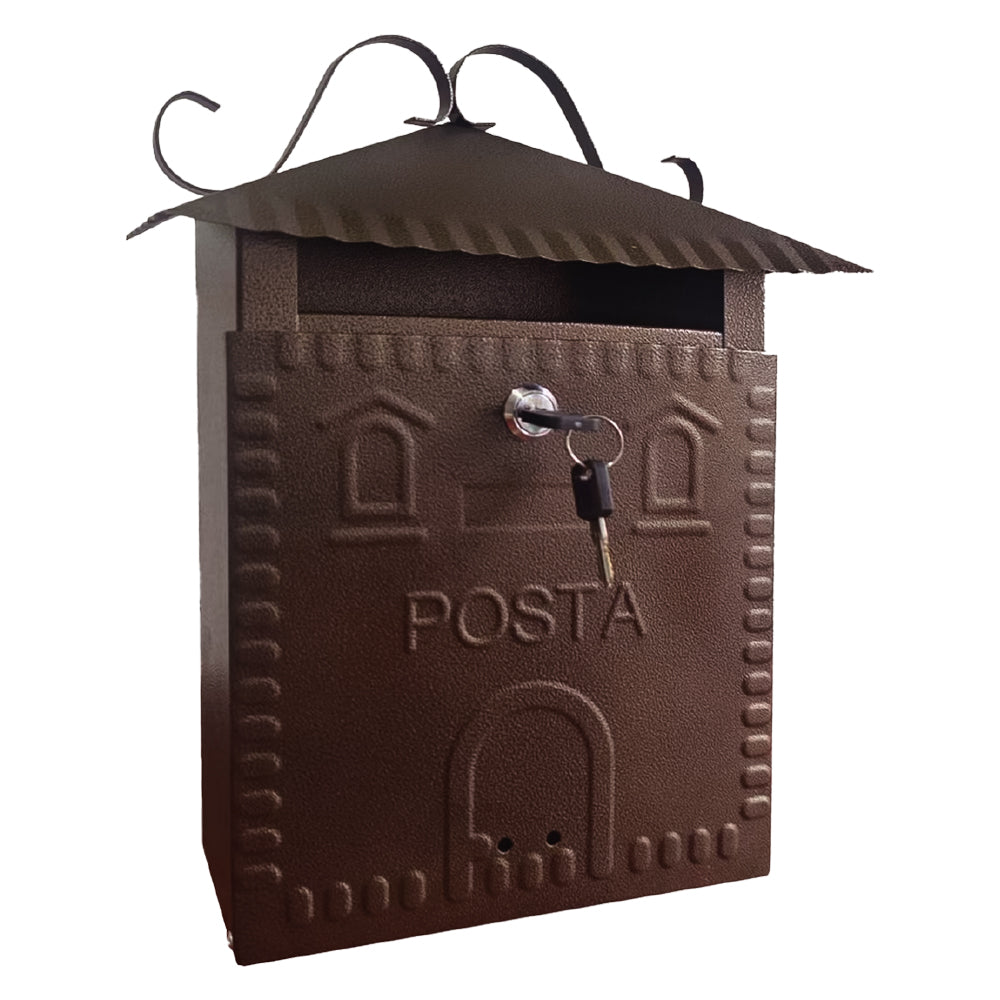 Briefkasten 'IRIS' 36x9x H 32 cm - Antik-Kupfer
