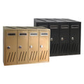 4er-Briefkasten - Bronze - 42,5x17,5x H. 30
