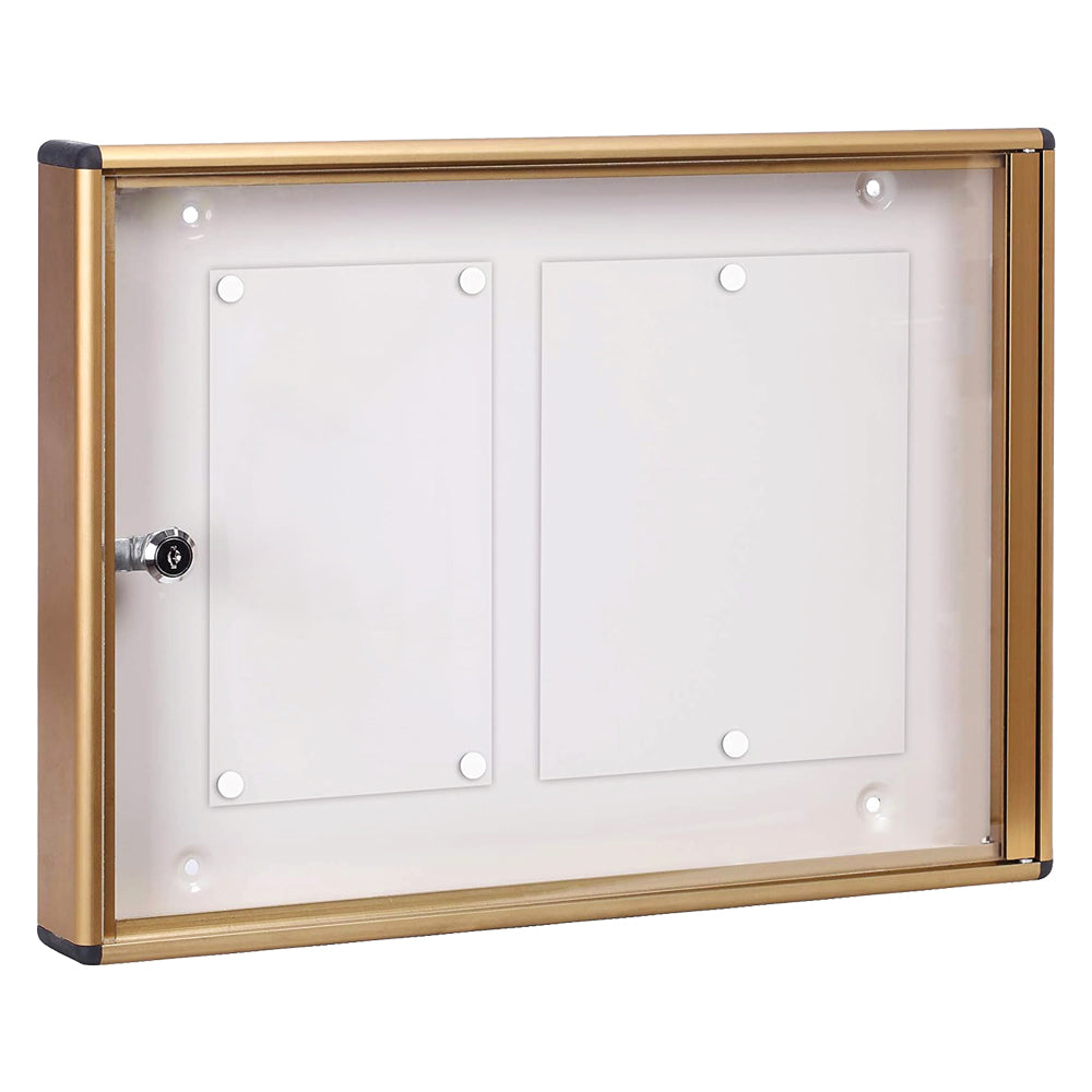 Informationstafel für 2 Blatt, 48x5x H.35 cm – Bronze