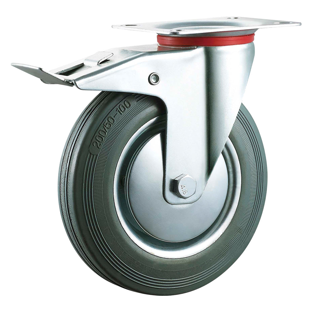 ROULETTE POUR CHARIOTS ART. 80 ø mm 160 - platine mm 135 x 85 - capacité kg 100