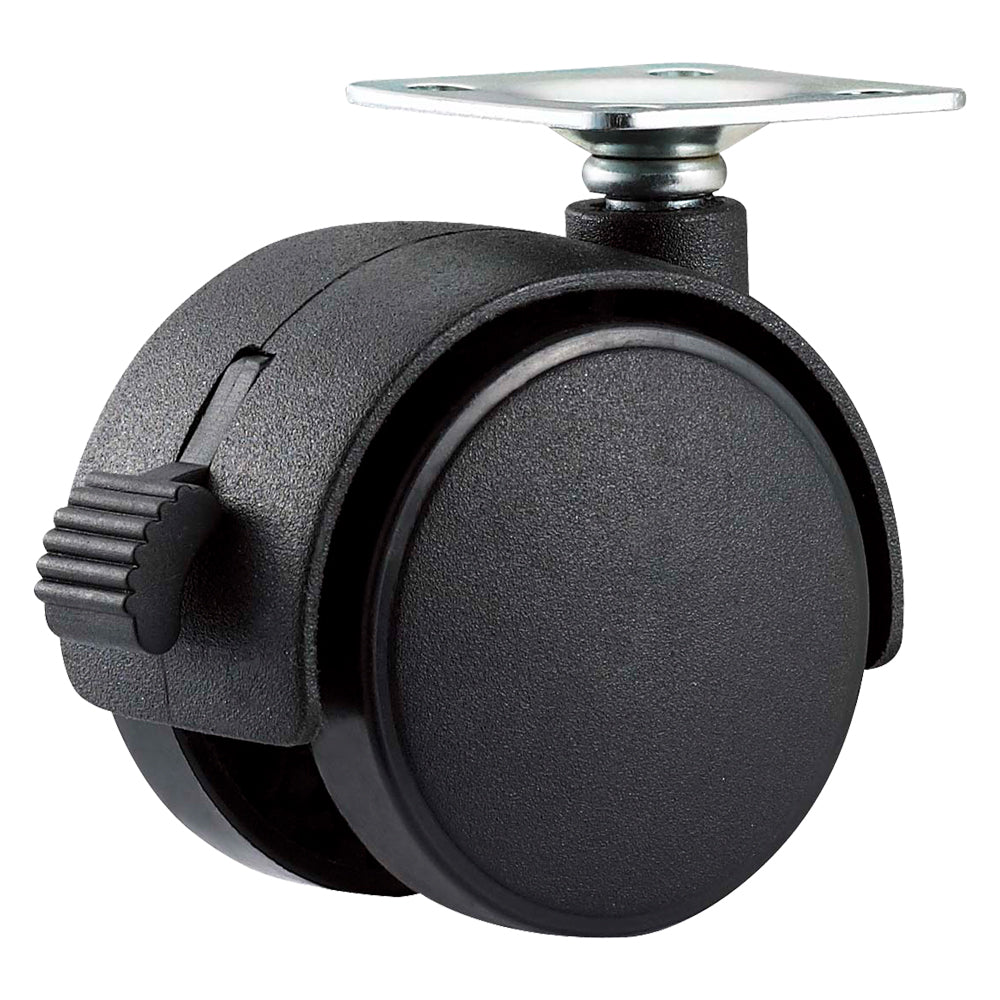 MÖBELROLLE DOPPEL ø 50 - Platte mm 38 x 38 - Tragkraft kg 30 - 2 St. BL
