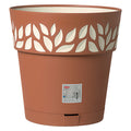 POT ROND « CLOE » ø 20 x h.19 - graphite/gris clair
