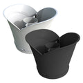 VASE « TULIPE » EN SET 34,5 x 19 x h 30 cm 5 L - gris