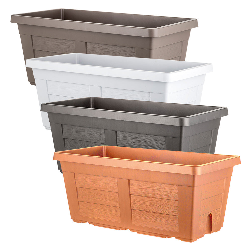 FIORIERA RETTANGOLARE cm  40 x 21,5 x 17 - antracite (con sottovaso)