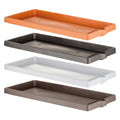 SOTTOVASO PER FIORIERA RETTANGOLARE cm 94 x 36 x 5,5 - cotto chiaro