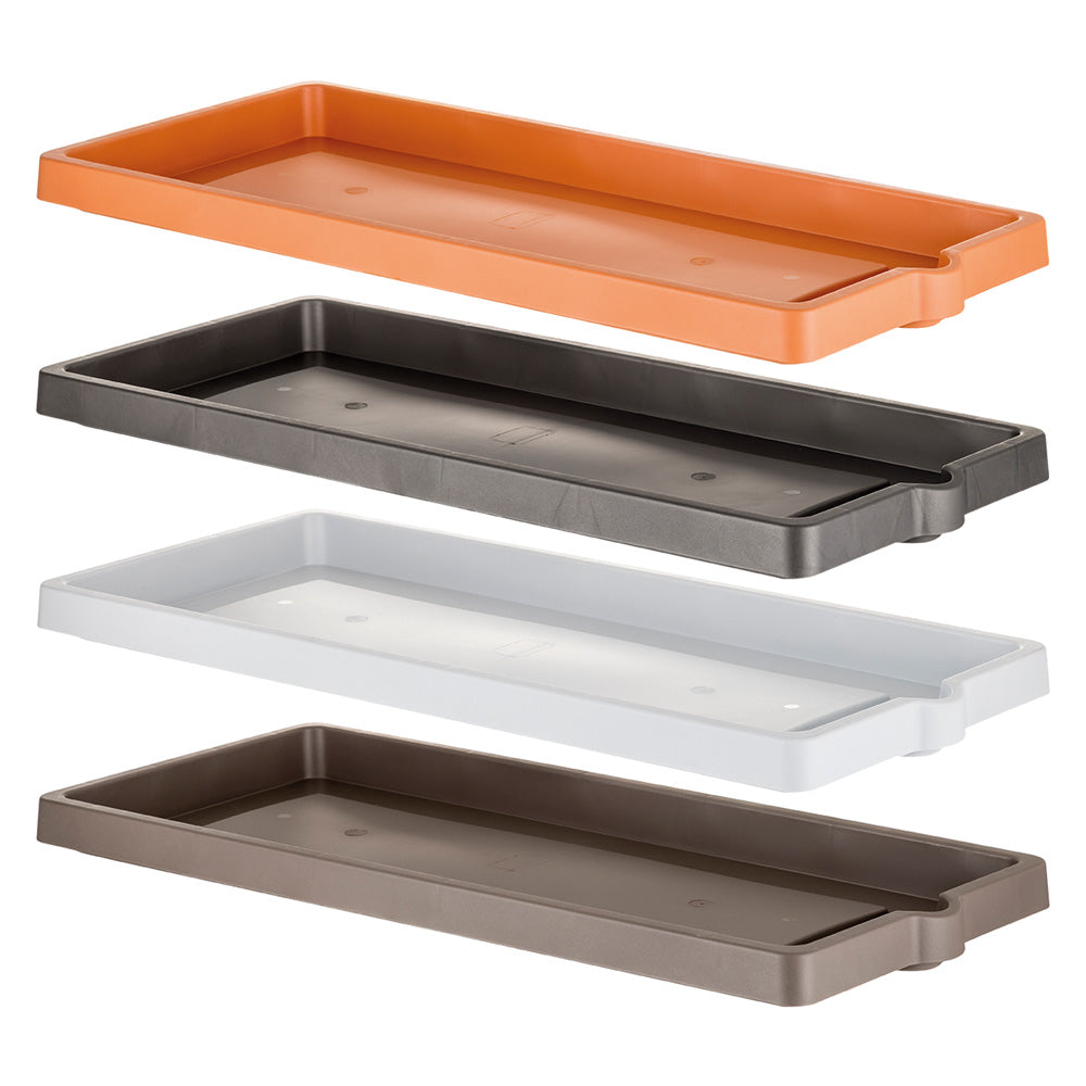 SOTTOVASO PER FIORIERA RETTANGOLARE cm 94 x 36 x 5,5 - cotto chiaro