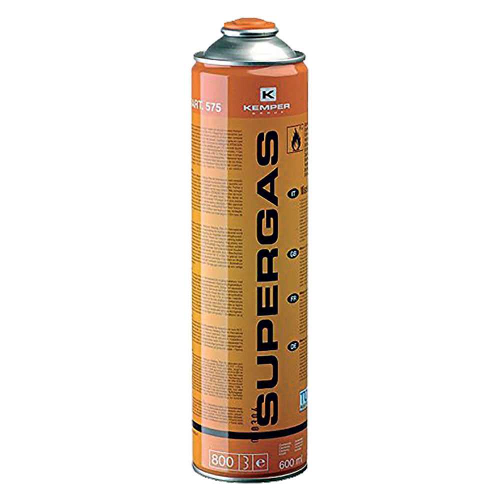 CARTOUCHE DE GAZ POUR LAMPE À SOUDER DÉSHERBEUSE THERMIQUE 'SUPERGAS' 600 ml
