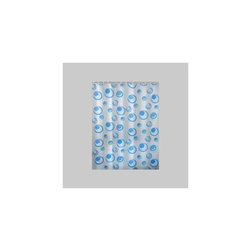 RIDEAU DE DOUCHE EN PEVA 'ORBITA' 240x200 cm Bleu clair