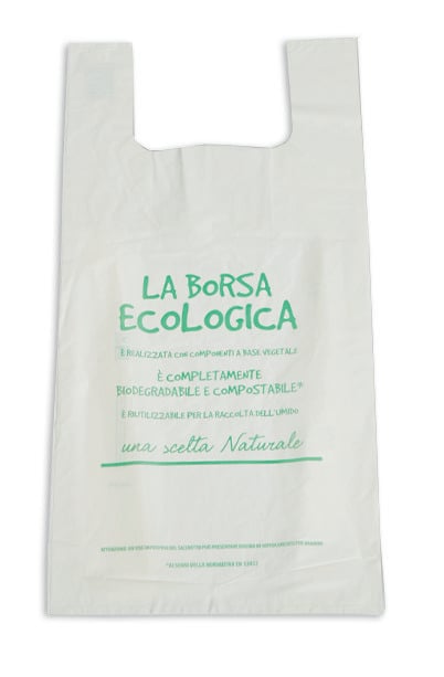 SHOPPER BIODEGRADABILE E COMPOSTABILE 36x43 cm - 10 lt