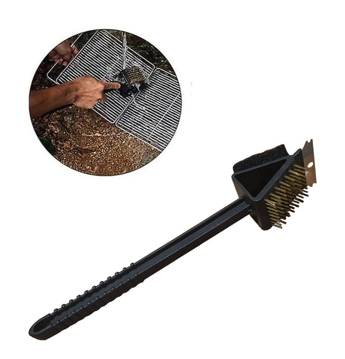 SPAZZOLA DOPPIA PER BARBECUE 'CARDINALE'  35,5 cm