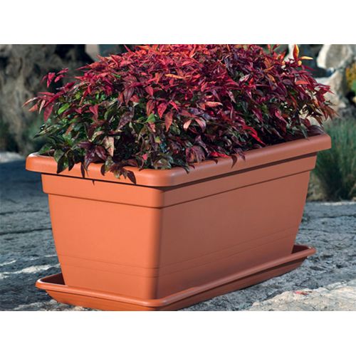 FIORIERA RETTANGOLARE 'ANTHEA' cm 80x40x34h - Colore Terracotta