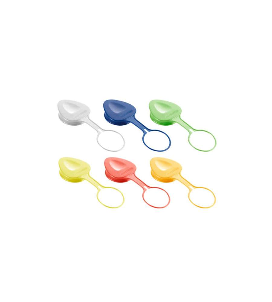 BOUCHON EN PLASTIQUE AVEC COLLET "PRESTO" 9 cm - 6 Pièces
