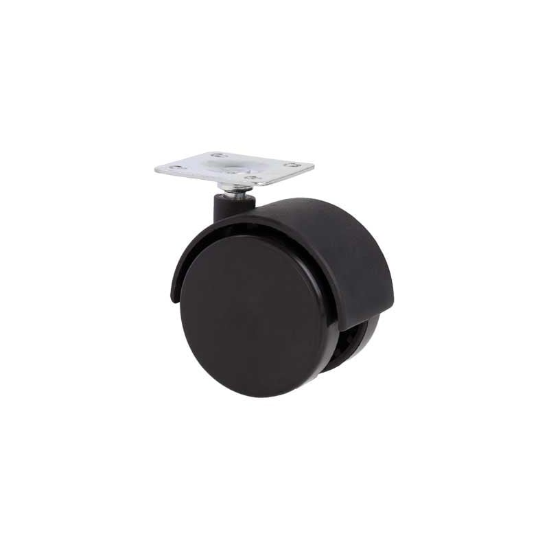 RUOTA ARREDAMENTO GEMELLATA CON PIASTRA 40 mm - portata 28 kg