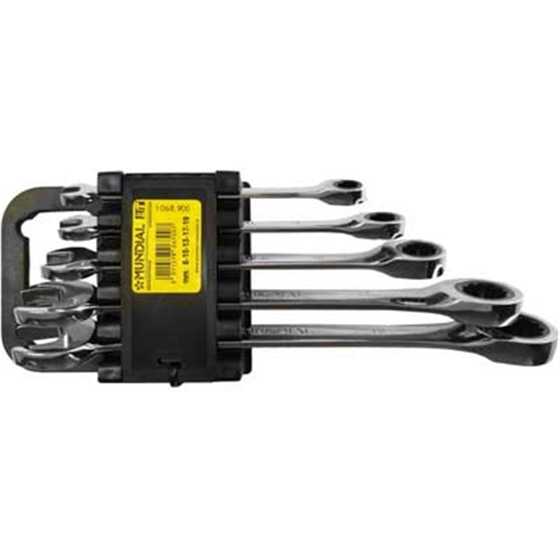 SERIE CHIAVI COMBINATE A CRICCHETTO MUNDIAL 5 pezzi (8÷19 mm)