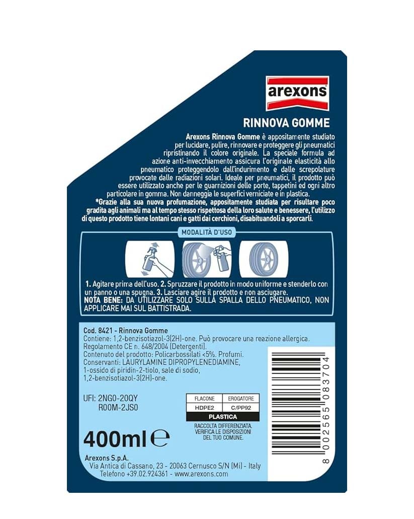 RÉNOVATEUR PNEUS AREXONS 400 ml